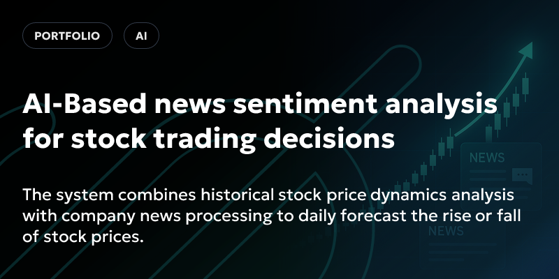 AI-Based news sentiment analysis for stock trading decisions | Softellion